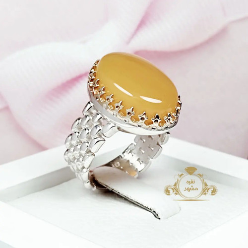 انگشتر عقیق زرد