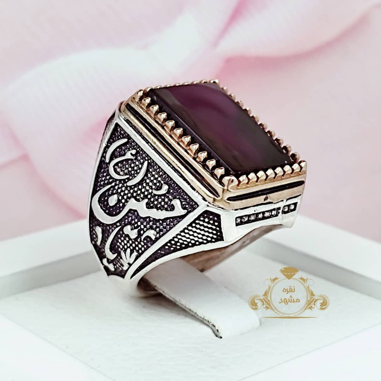 انگشتر مردانه عقیق سیاه