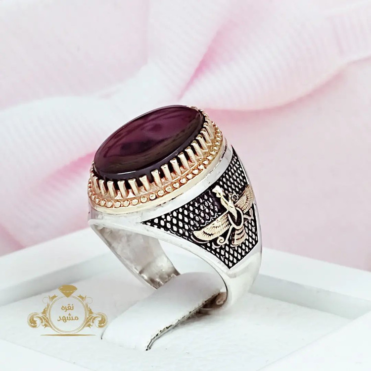انگشتر مردانه عقیق سیاه
