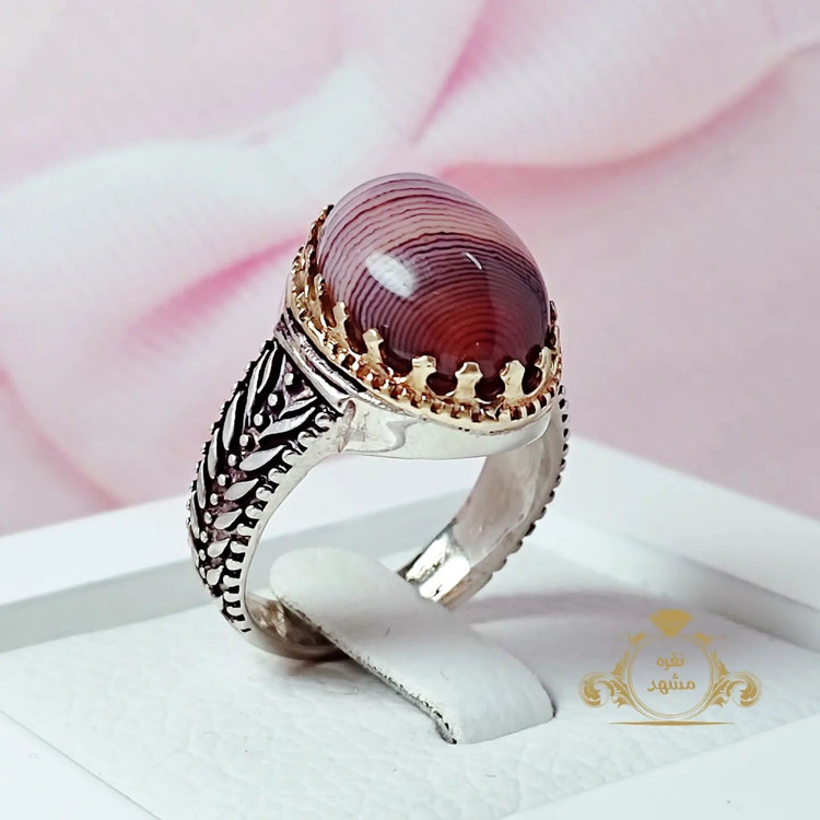 انگشتر مردانه عقیق سلیمانی