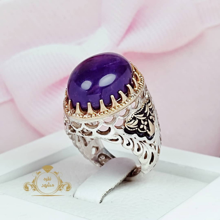 انگشتر مردانه آمیتیست اصلی