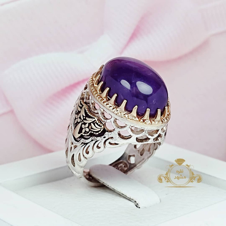 انگشتر مردانه آمیتیست اصلی