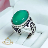 انگشتر مردانه عقیق سبز اصلی