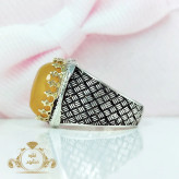 انگشتر مردانه عقیق سبز