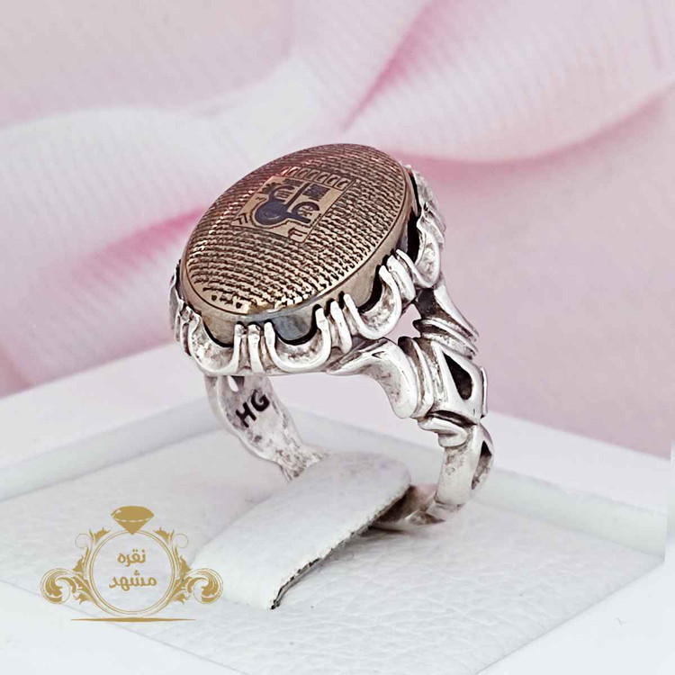 انگشتر مردانه حدید عین علی و زیارت عاشورا