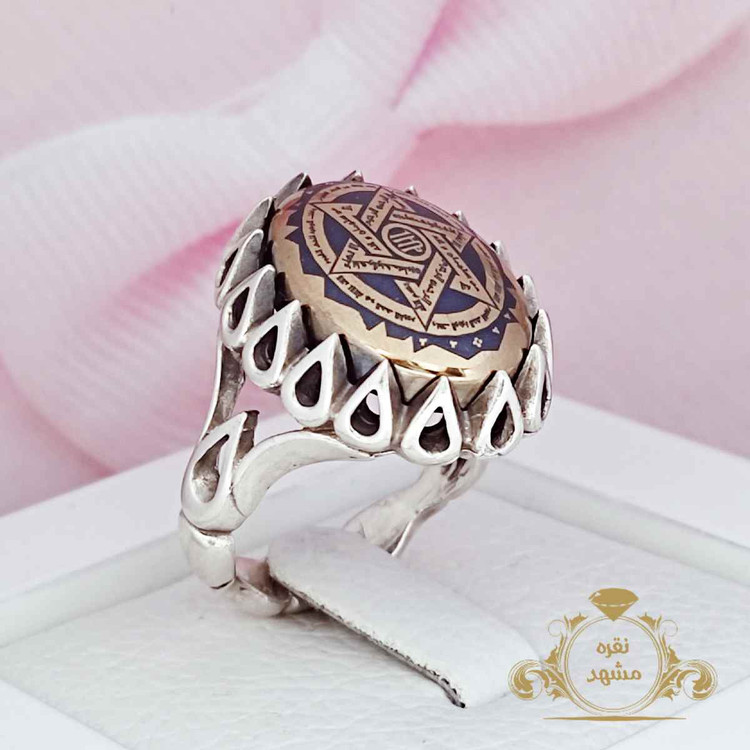 انگشتر نقره حدید ستاره سلیمان