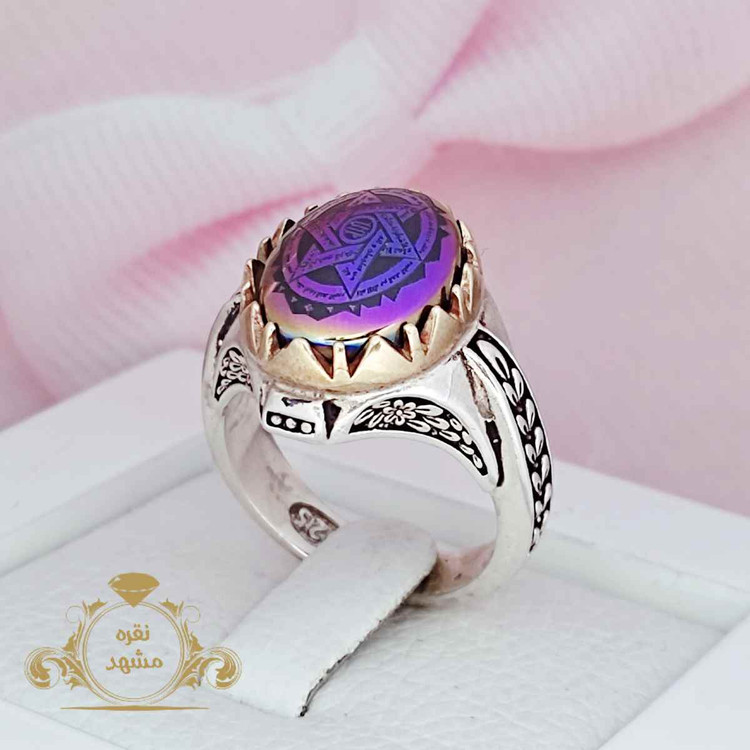 انگشتر نقره حدید ستاره سلیمان