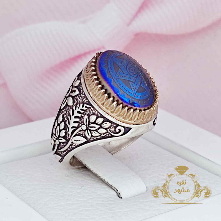 انگشتر نقره حدید صینی ستاره سلیمان