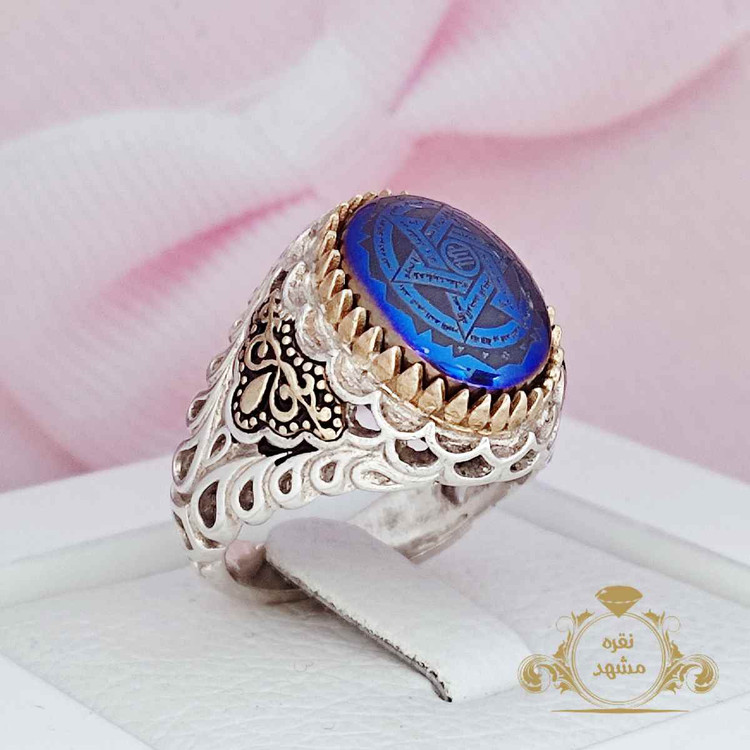 انگشتر نقره حدید صینی ستاره سلیمان