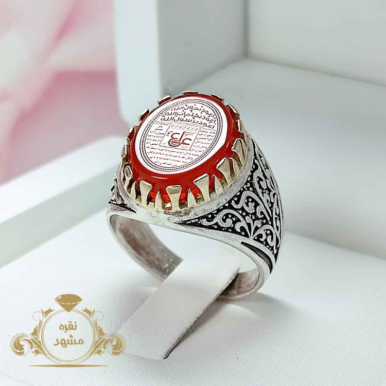 انگشتر مردانه عقیق سرخ