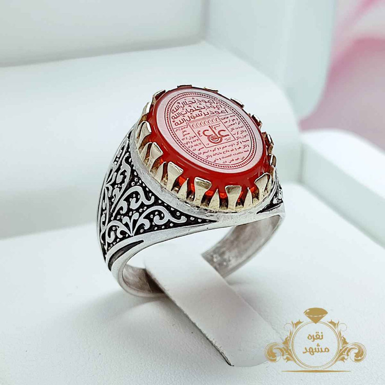 انگشتر مردانه عقیق سرخ