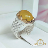 انگشتر مردانه عقیق زرد