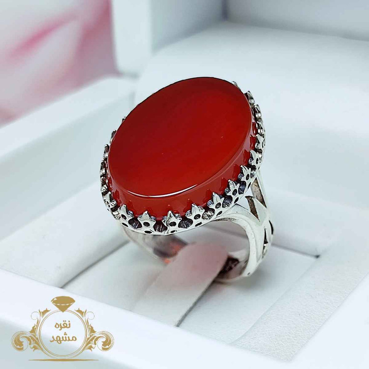 انگشتر مردانه عقیق سرخ