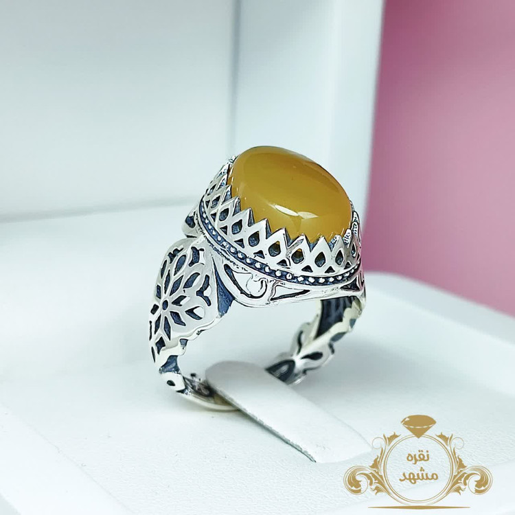 انگشتر عقیق زرد شرف الشمس