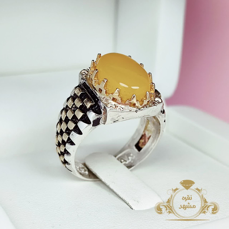 انگشتر عقیق زرد شرف الشمس