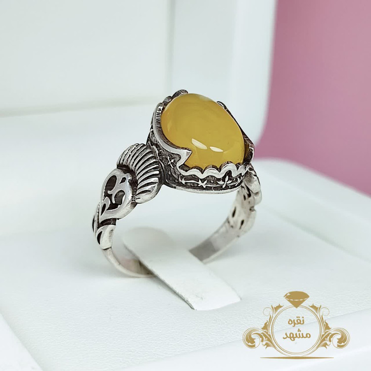 انگشتر عقیق زرد شرف الشمس