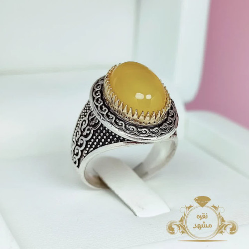 انگشتر عقیق زرد شرف الشمس