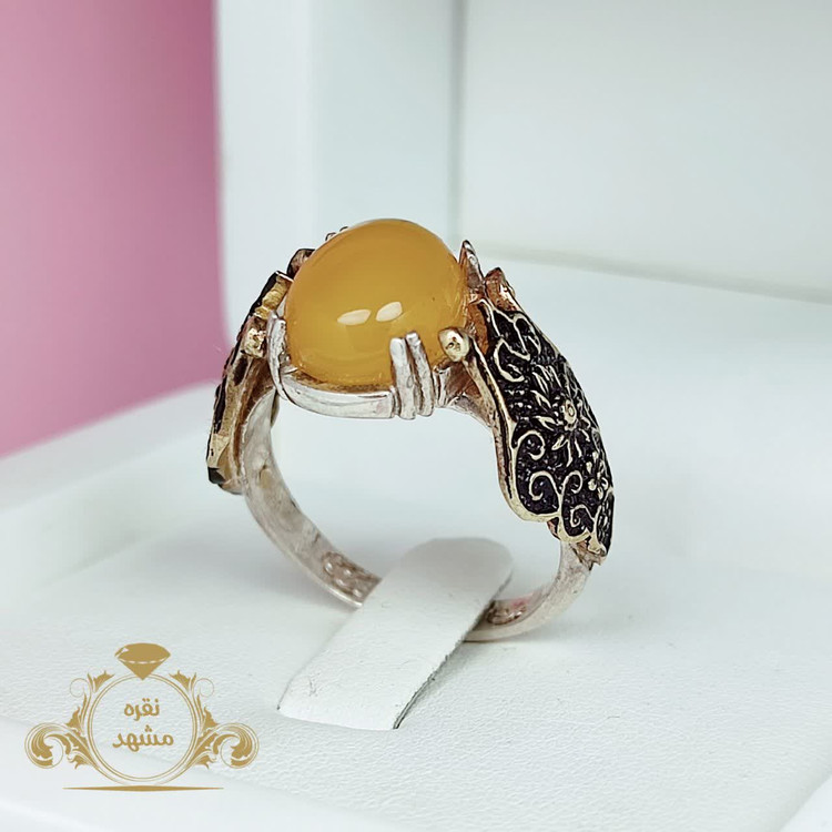 انگشتر عقیق زرد شرف الشمس