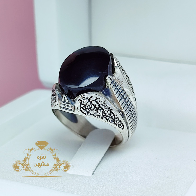 انگشتر عقیق سیاه