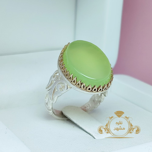 عقیق سبز خوشرنگ مردانه