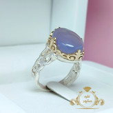فروش انگشتر عقیق سوسنی اصل رکاب نقره 925