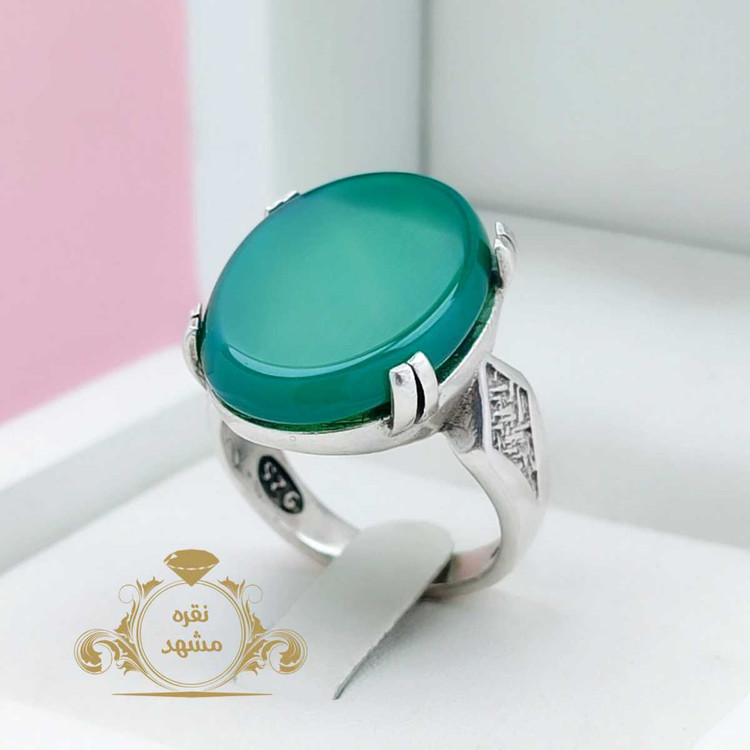 انگشتر عقیق سبز اصلی
