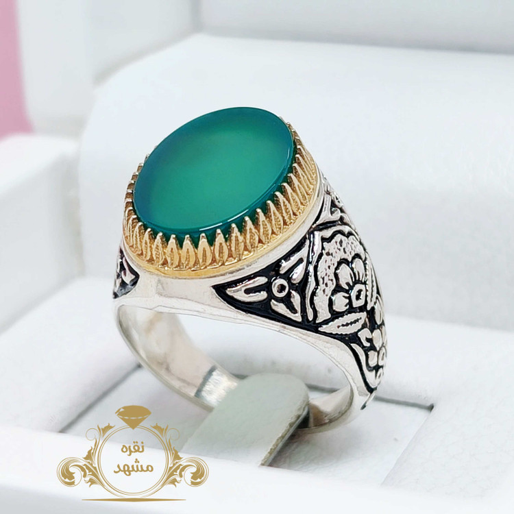 انگشتر عقیق سبز
