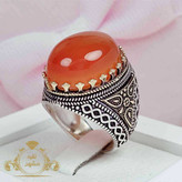 انگشتر عقیق پرتقالی