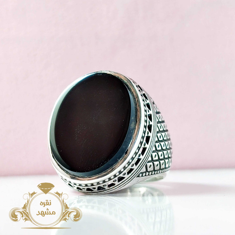 انگشتر عقیق مشکی
