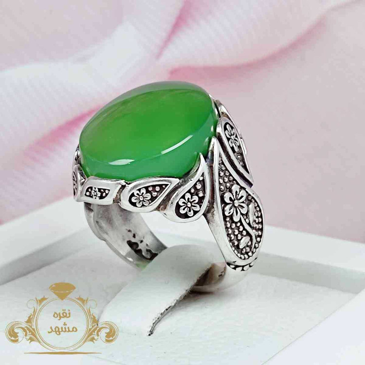 انگشتر مردانه عقیق سبز