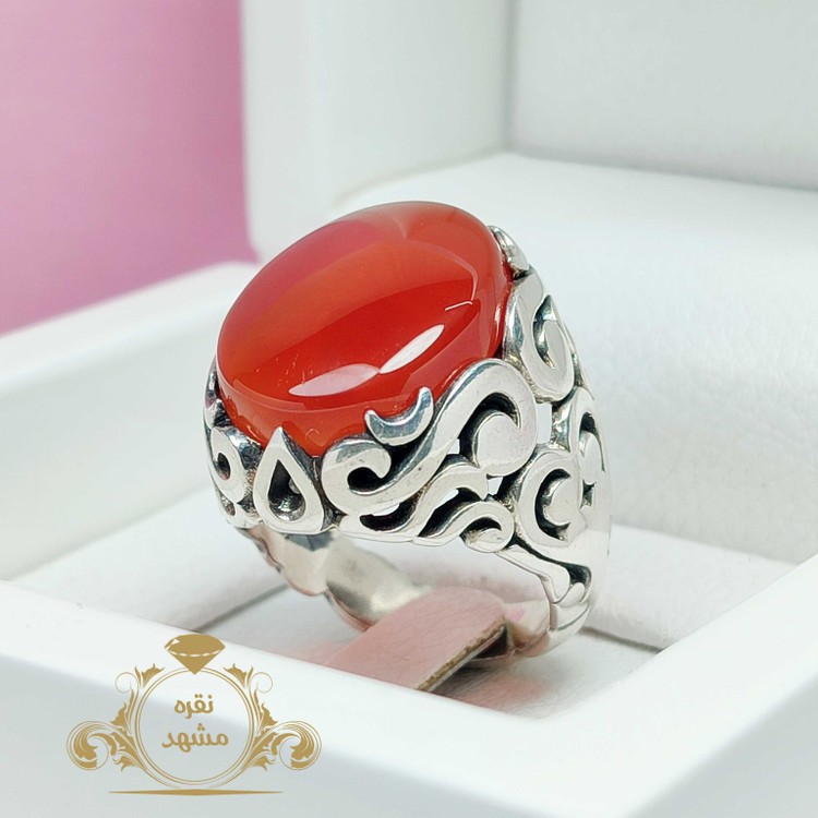 انگشتر مردانه عقیق سرخ
