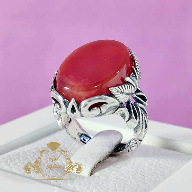 انگشتر عقیق سرخ مردانه