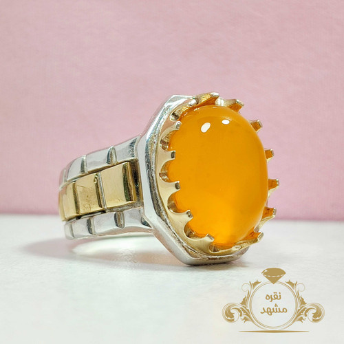 انگشتر عقیق زرد