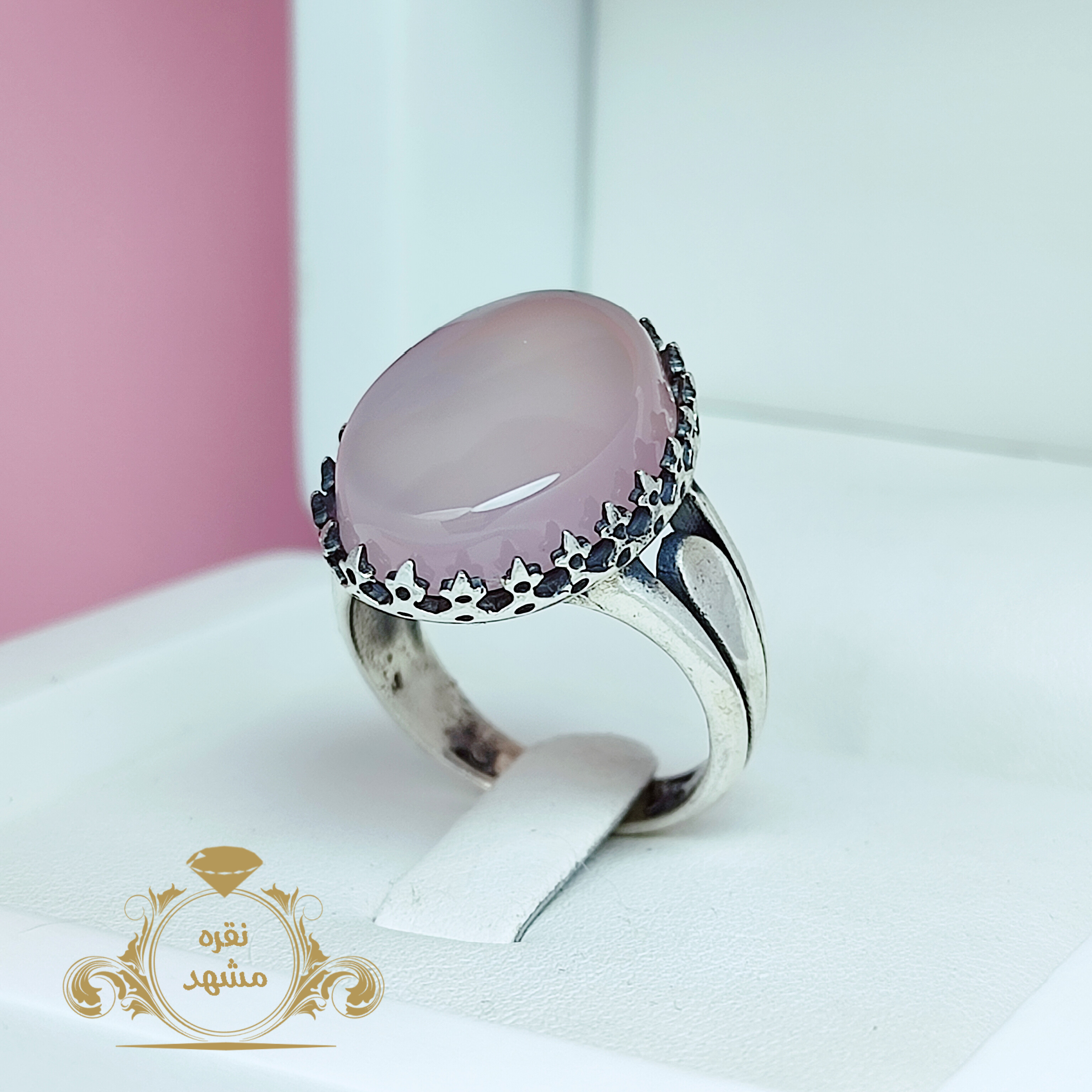 انگشتر مردانه نقره عقیق سوسنی