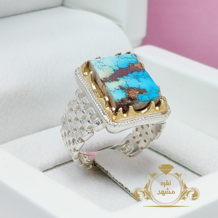 انگشتر فیروزه نیشابوری اصلی مردانه