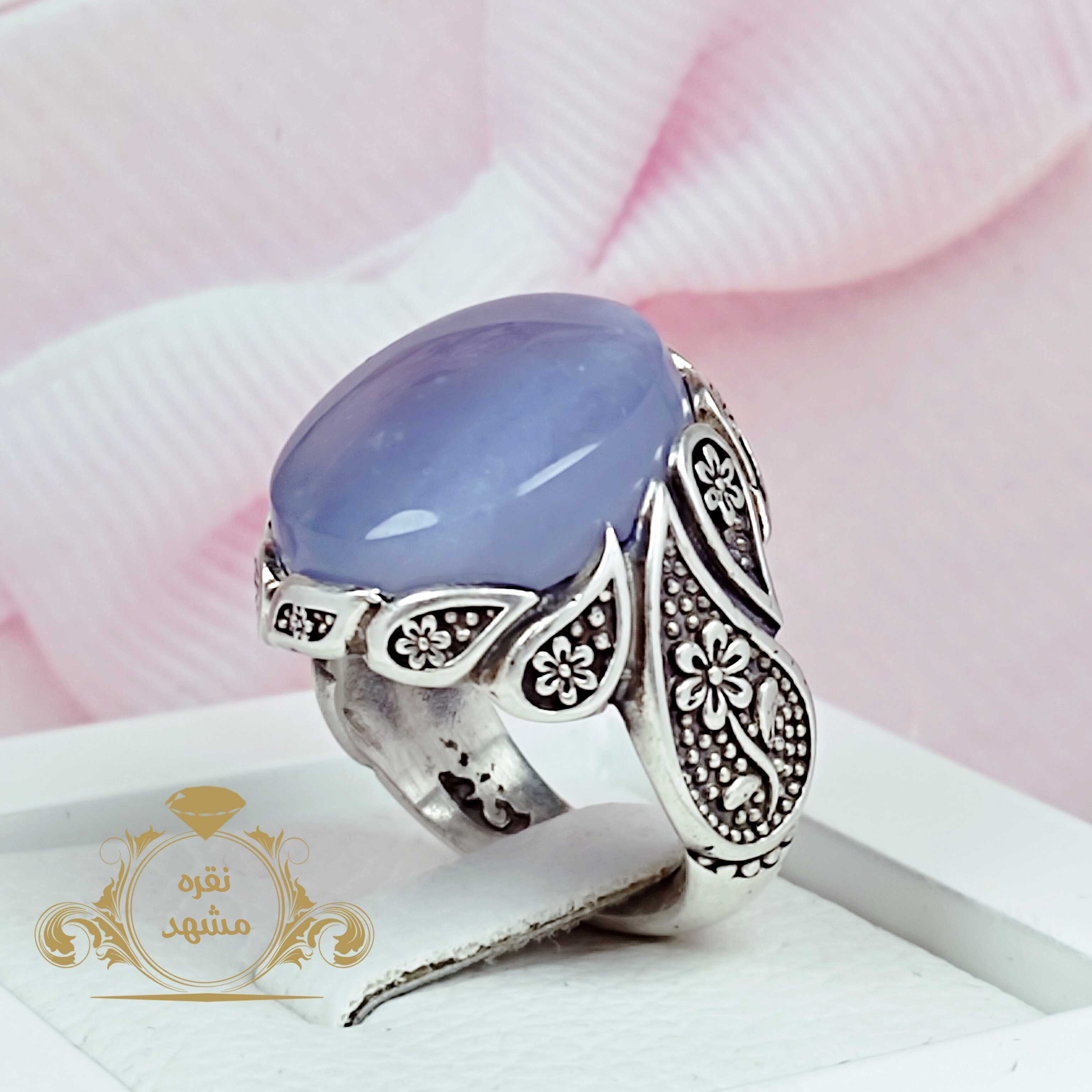 انگشتر نقره مردانه عقیق کبود اصلی