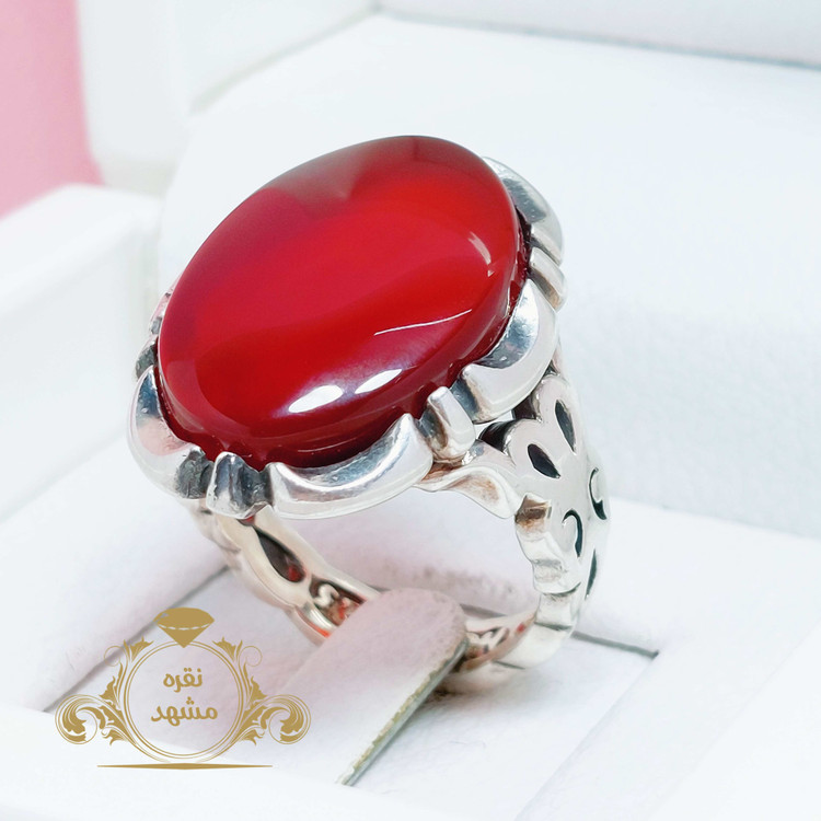 انگشتر عقیق سرخ اصلی انگشتر مردانه