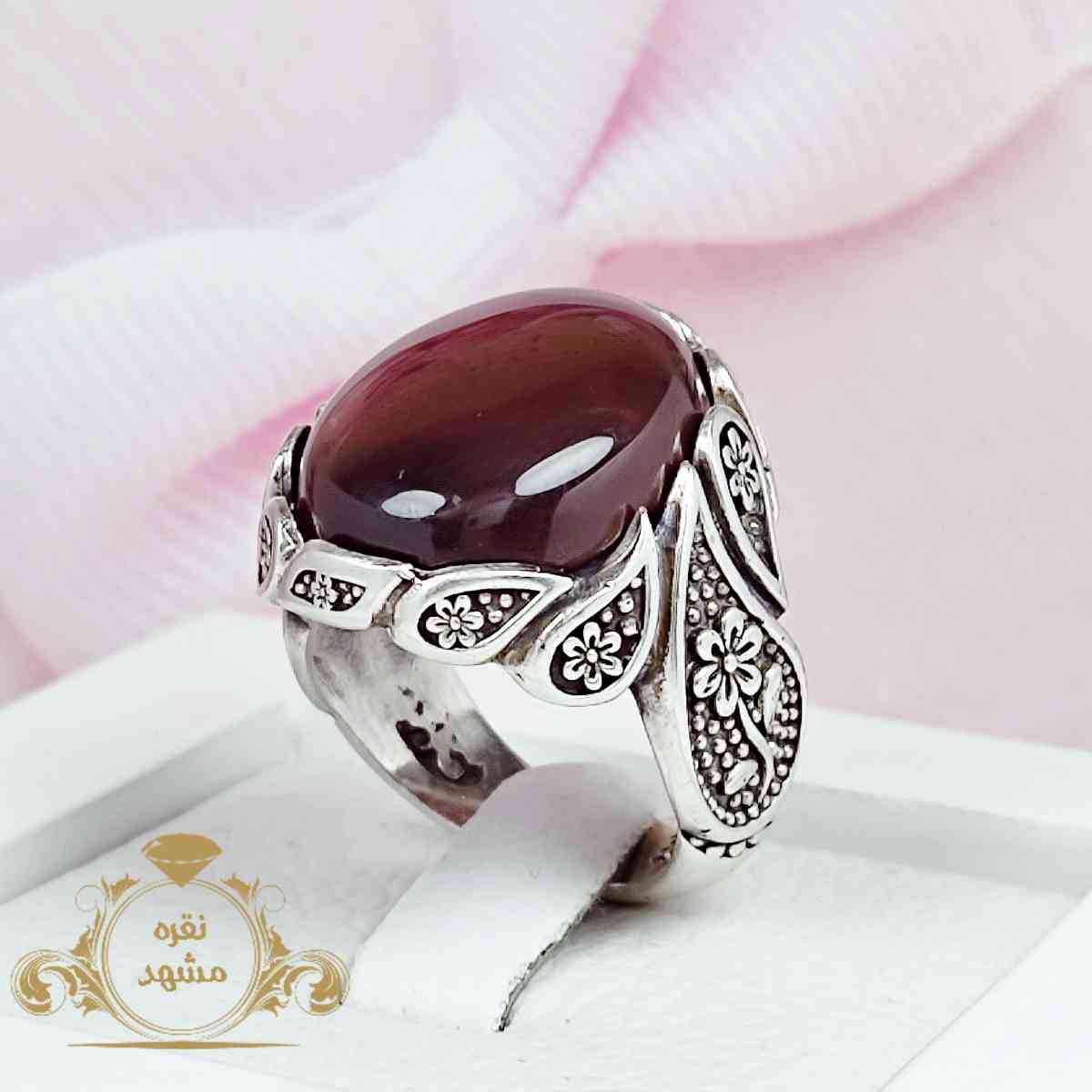 عقیق سرخ اصلی شیک و زیبا انگشتر مردانه