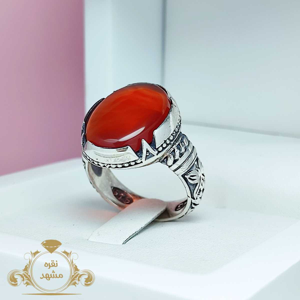 انگشتر عقیق عقیق سرخ خراسان روشن