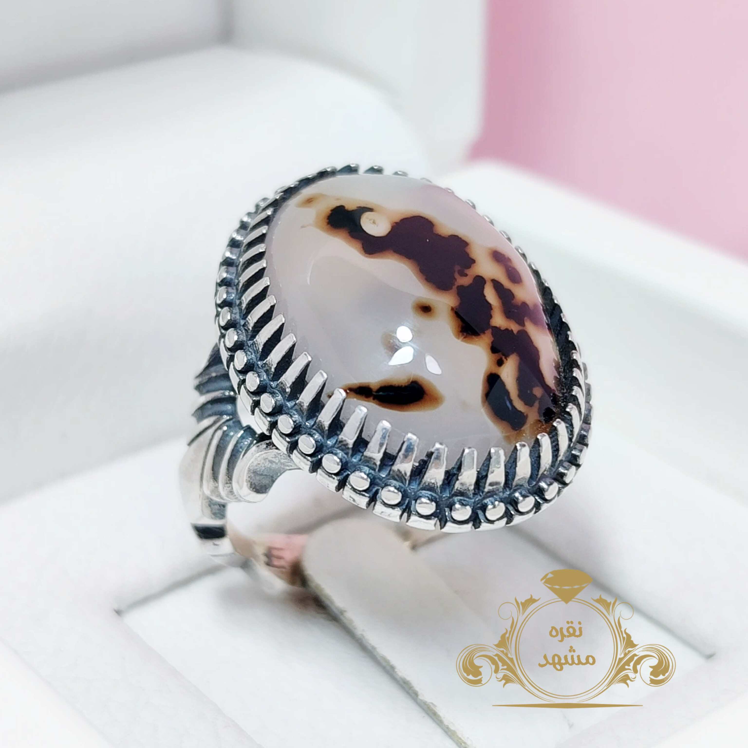 انگشتر نقره مردانه شجر اصلی و معدنی