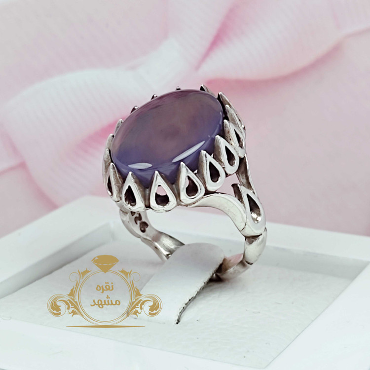 مردانه عقیق سوسنی رکاب نقره 925 انگشتر اصلی