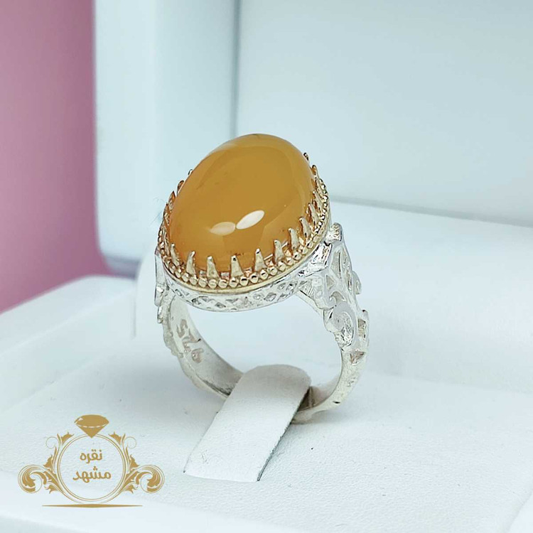 انگشتر مردانه عقیق شرف الشمس اصلی