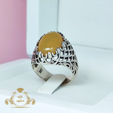 انگشتر عقیق زرد اصلی کد 07144557