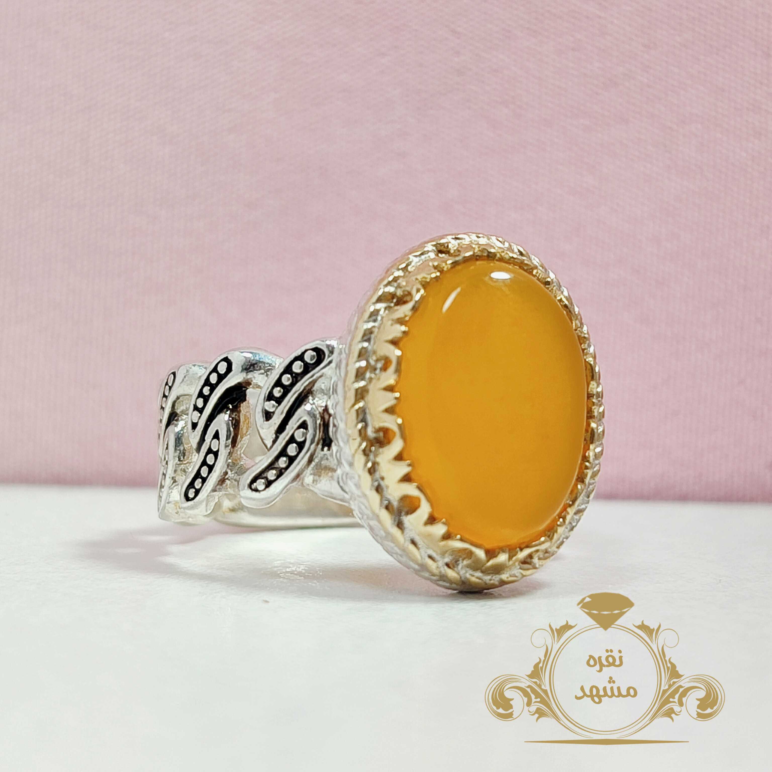 انگشتر عقیق زرد شرف الشمس اصلی