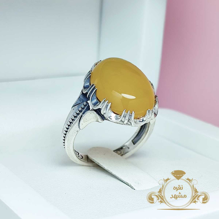 فروش ویژه عقیق زرد مردانه اصل و معدنی