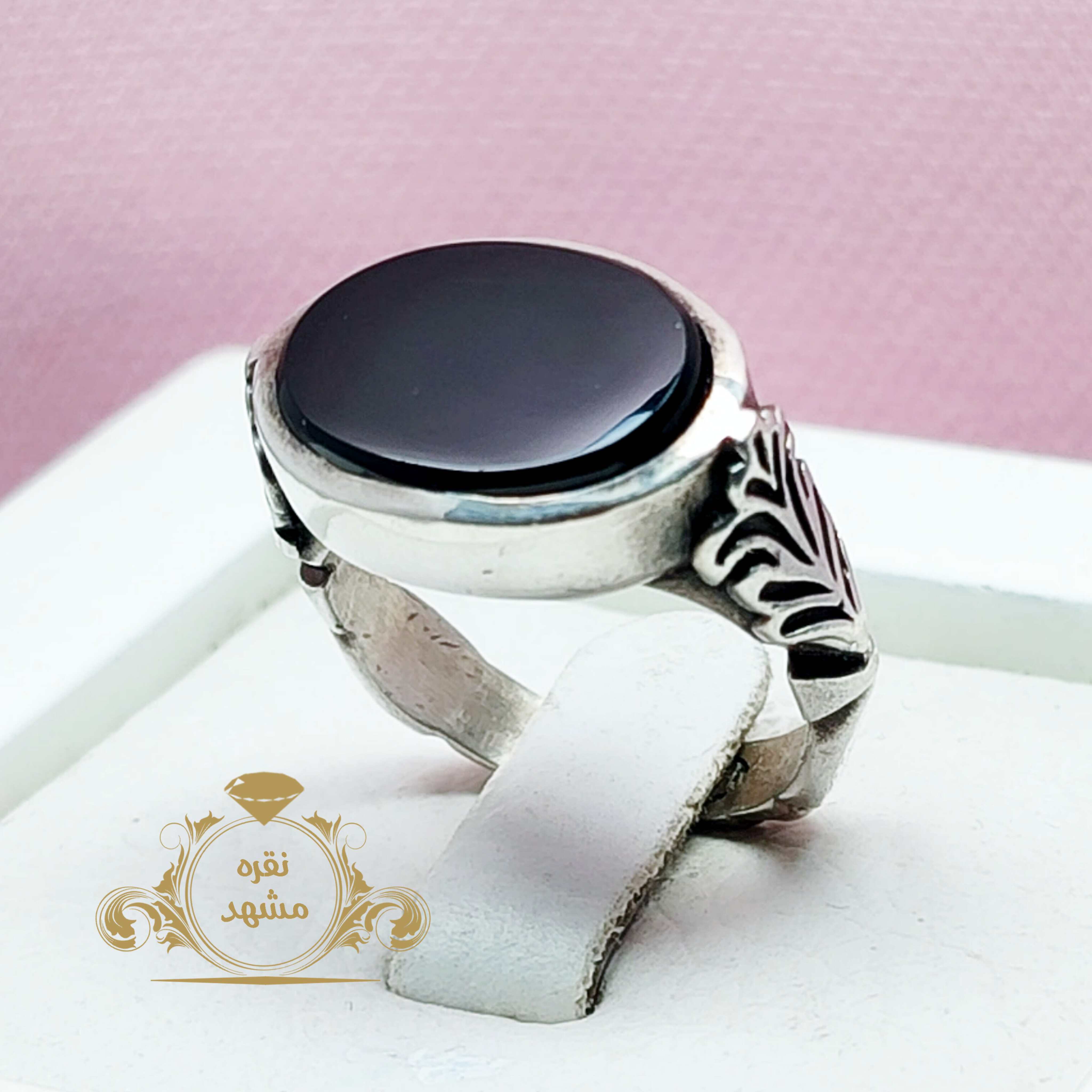 انگشتر خاص عقیق سیاه انگشتر نقره عقیق مردانه