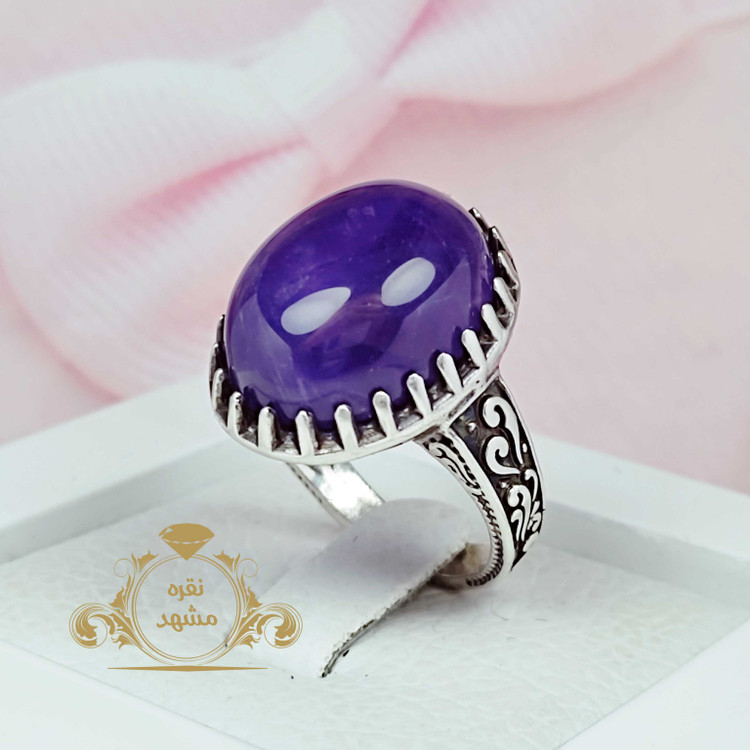 آماتیست رکاب ساده انگشتر نقره مردانه