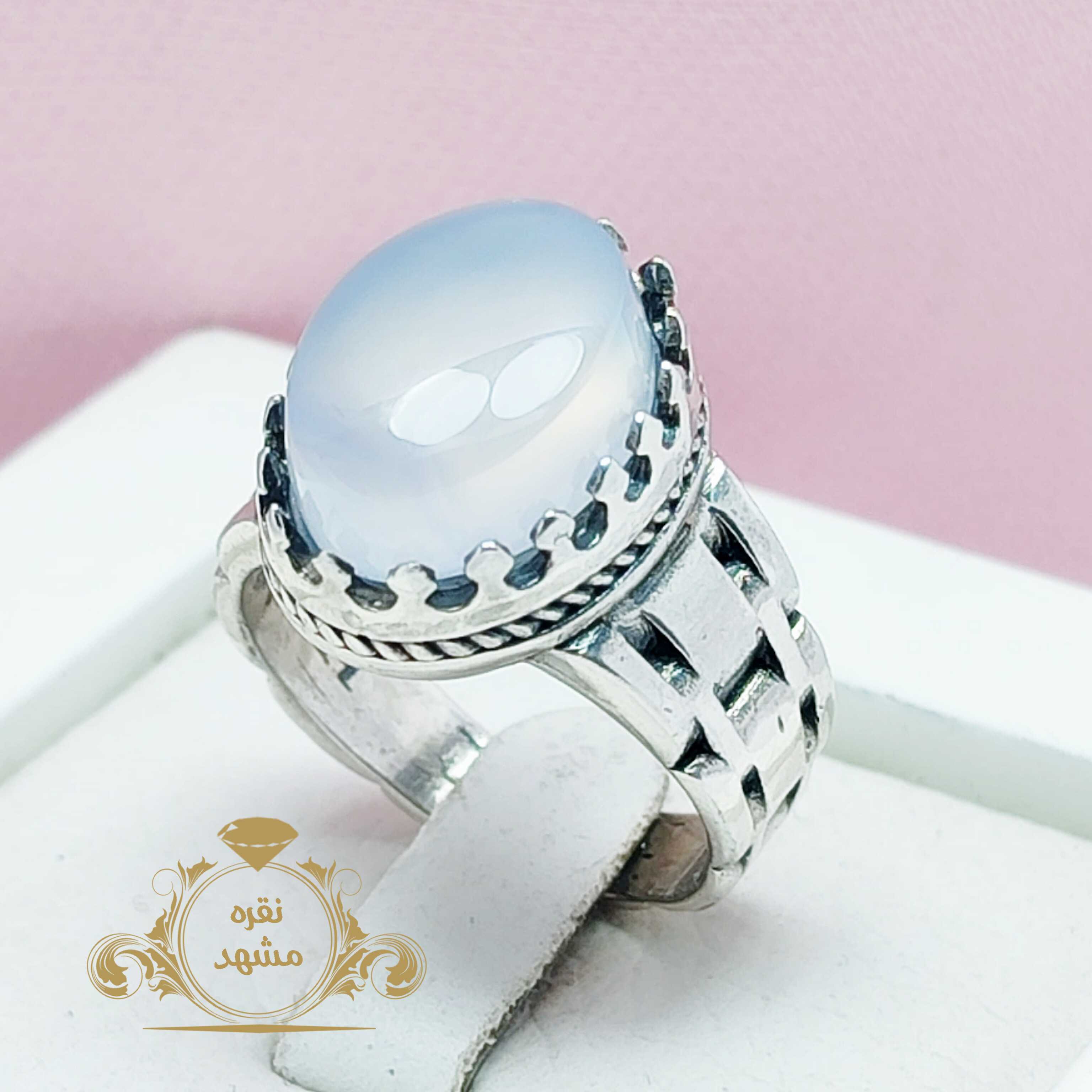 انگشتر مردانه عقیق کبود یمنی اصلی