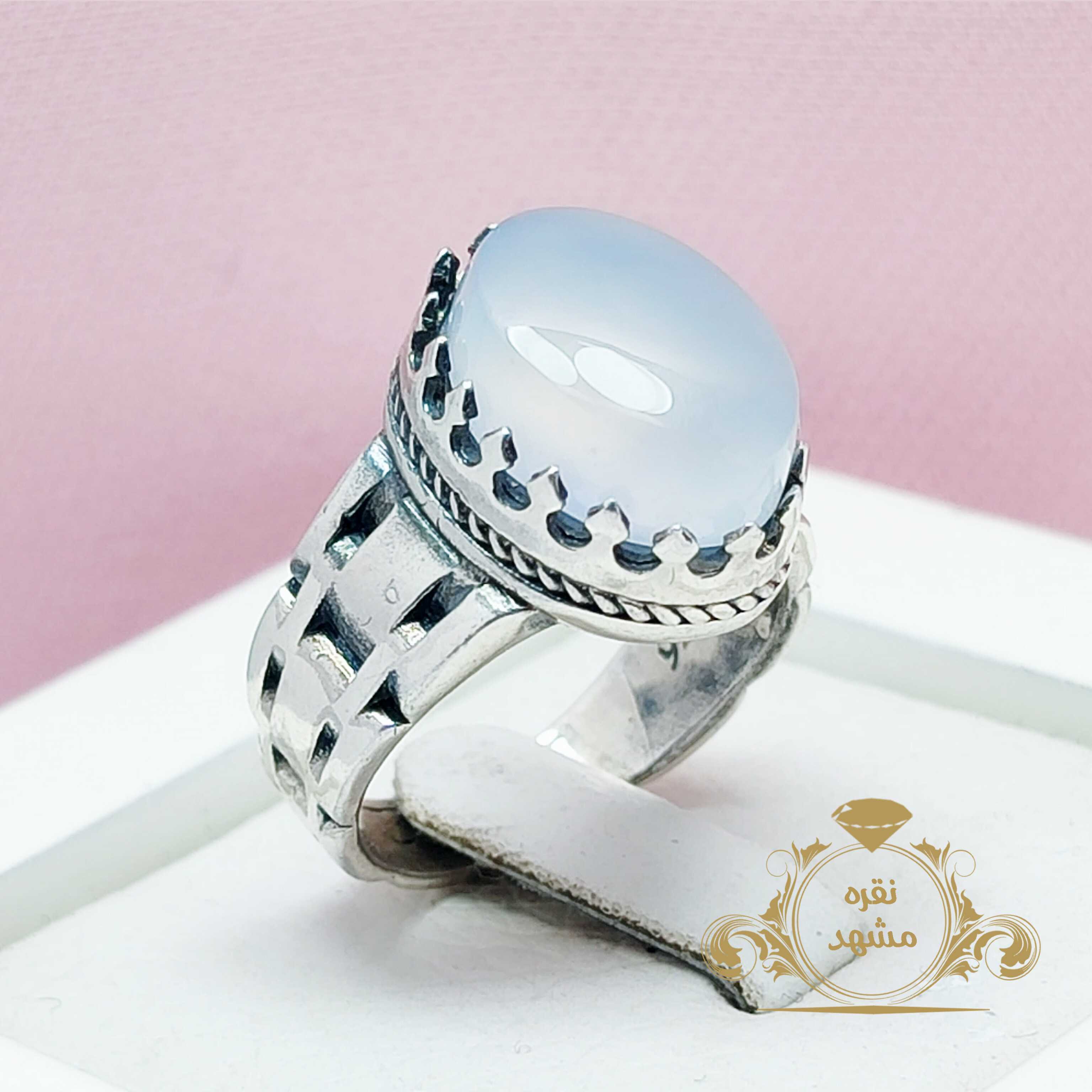 انگشتر مردانه عقیق کبود یمنی اصلی