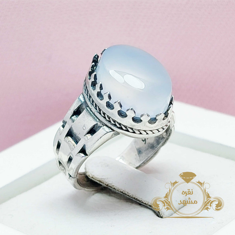 انگشتر مردانه عقیق کبود یمنی اصلی